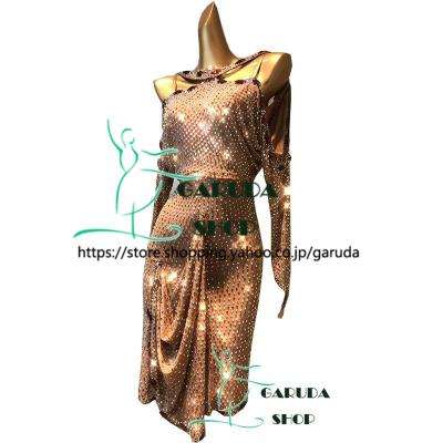 社交ダンス 衣装 ラテンドレス モダンドレス 茶色 ゴールド 社交ダンス ラテンドレス（色：ブラウン系）のおすすめ人気商品一覧