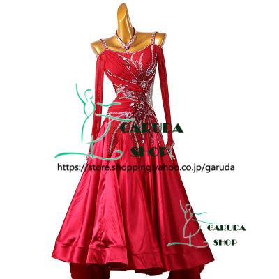 週末セール❣️豪華社交ダンスドレス Ｍ　朱赤 週末セール❣️豪華社交ダンスドレス M 朱赤 週末セール❣️豪華社交