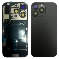 iPhone 16pro 黒 背面割れあり(表、カメラ問題無し) iPhone 16Pro バックガラス 互換品 ロゴ無し レンズ ＆ MagSafe 付き