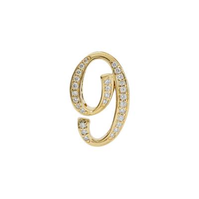 11/美品 ノンブル ゆきざき K18WG ダイヤ ナンバー6 ペンダントトップ 中古] ユキザキ ノンブル ナンバーペンダントトップ【6】Sサイズ