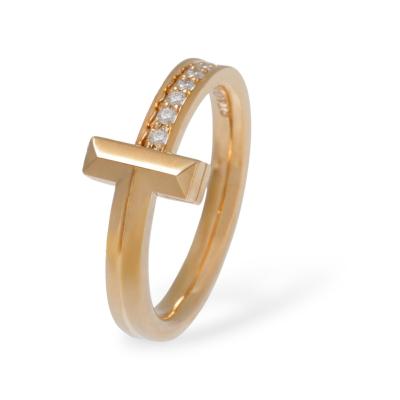 TIFFANY&Co. ティファニー T ワン K18ローズゴールド リング 中古