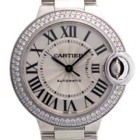 カルティエ Cartier バロンブルー ベゼルダイヤ WE9006Z3 シルバー文字盤 新古品 腕時計 レディース | ジェムキャッスルゆきざき