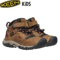 キーン シューズ キッズ リッジ フレックス ミッド ウォータープルーフ KEEN CHILDREN RIDGE FLEX MID WP BISON×REDCARPET KEE1025591 | ギーク