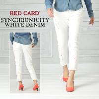 SALEセール30%OFF レッドカード RED CARD レディース シンクロニシティ ホワイト ペイント クロップド デニムパンツ ジーンズ Synchronicity 12507 