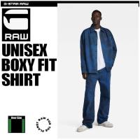G-STAR RAW (ジースターロゥ) UNISEX BOXY FIT SHIRT (ユニセックス ボクシー フィット シャツ) サステナブル オーバーサイズフィット オールプリントシャツ | GIAMB