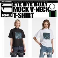 G-STAR RAW (ジースターロゥ) EYE DYE BOXY MOCK V-NECK T-SHIRT (アイダイボクシーモックVネックTシャツ) サステナブル Vモックネック 半袖Tシャツ | GIAMB