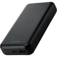 モバイルバッテリー エレコム 20000mAh 大容量 ( USB PD対応 ) 20W Type-C×1 USB-A×1 ブラック DE-C34-20000BK | Gikstore