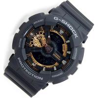腕時計 メンズ Gショック 110型 クォーツ ケース幅50mm ポリウレタンベルト ブラック/ブラック色 G-SHOCK 111QGA110RG1A | ファッションセンター銀ラグ
