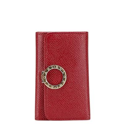 良品　BVLGARI ブルガリ　ブルガリ　レザー　6連キーケース レッド系 良品 BVLGARI ブルガリ ブルガリ レザー 6連キーケース レッド系