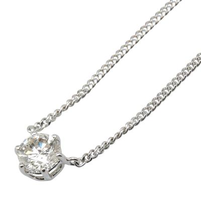 Pt850 プラチナ ダイヤ1.02ct 1P ペンダントネックレス レディース  