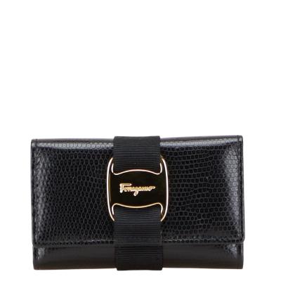 【美品】サルヴァトーレフェラガモ　キーケース 名入れ無料】 フェラガモ Salvatore Ferragamo サルヴァトーレ