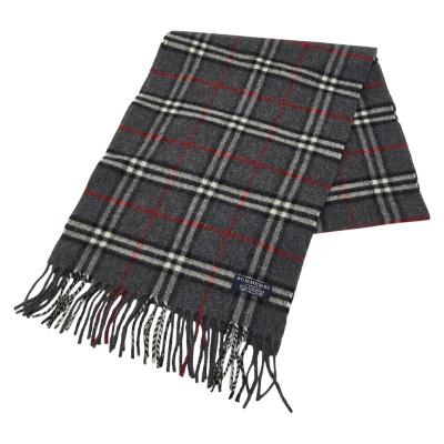 BURBERRY（バーバリー） ロンドン チェック マフラー グレー カシミヤ
