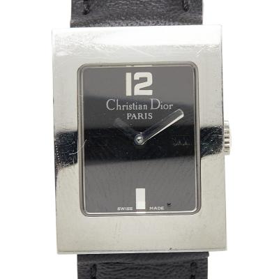 ディオール マリス ベルト（社外品） 腕時計 D78-109 クオーツ ブラック文字盤 ステンレススチール レディース Dior 【1-0264355】 Dior - ディオール マリス ベルト（社外品） 腕時計 D78-109 クオーツ