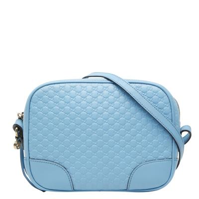 【極美品】グッチ アクセサリーポーチ マイクロシマ レザー 水色 マイクログッチシマレザー（レディースバッグ） | ファッション の商品