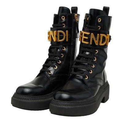 FENDI（フェンディ） レースアップ バイカーブーツ サイズ37 ブラック