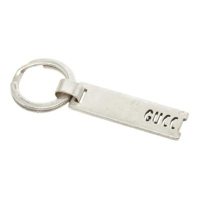 箱付き】 GUCCI グッチ シルバー ロゴプレート キーホルダー 19.7g 925