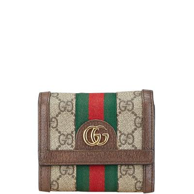 美品 グッチ GGスプリーム オフィディア 三つ折り財布 523174 PVC レディース GUCCI 【228-93131】 GUCCI（グッチ） GGスプリーム オフィディア 三つ折り財布 523174