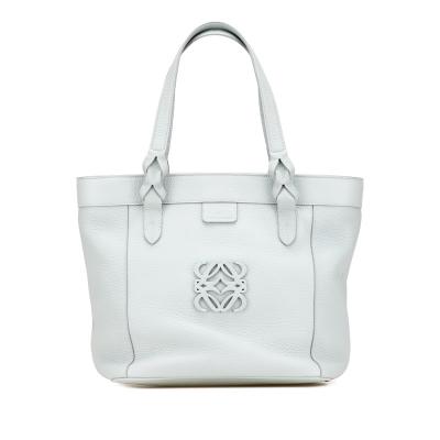 LOEWE アナグラムトートバッグ ホワイト　エンボス加工 LOEWE アナグラムトートバッグ ホワイト エンボス加工