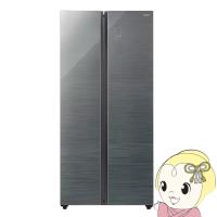 [予約]冷蔵庫【標準設置費込】AQUA アクア 475L ダークシルバー AQR-SBS48P-DS | ぎおん