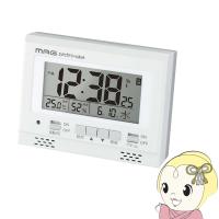 目覚まし時計 置き時計 デジタル ノア精密 MAG 電波 温度 湿度 カレンダー 夜見える 自動点灯 ライトル T-780 | ぎおん