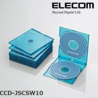 ELECOM(エレコム) Blu-ray/DVD/CDケース（スリム/PS/2枚収納） CCD-JSCSW10CBU | スーパーぎおん ヤフーショップ