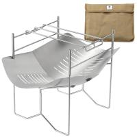 キャンピングムーンCAMPING MOON A4型 ソログリル 焚き火台 ソロ 焚火台 焚き火グリル ステンレス304 帆布ケース SOLO-A4 | シラソル