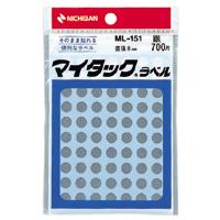 ニチバン マイタック ラベル カラーラベル 円型 丸 直径8mm 15シート 1050片 ML-151-10 銀 シルバー コート紙 ラベルシール | zakka green