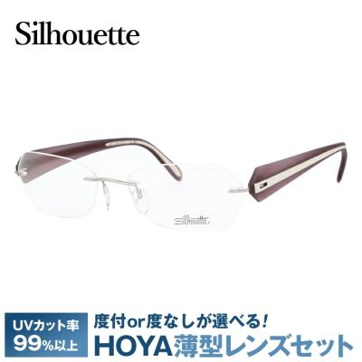 シルエット メガネ チタン クリア 度入り ユニセックス 0620-S6227h Amazon | COASION ヴィンテージ セミリムレス クリアグラス