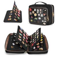 Luxja 缶バッジ 収納 バッグ クリアポケット付き 缶バッジコレクション