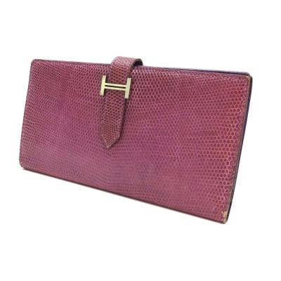 ✨日本未発売カラー✨輸入品❣️値下げ不可⚠️ HERMES ベアン リザード HERMES エルメス ベアン リザード シルバー金具 □M刻印 09年製