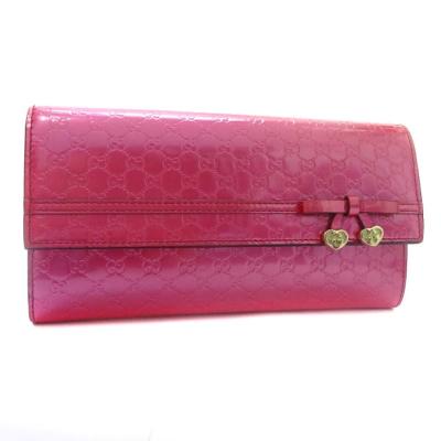【激レア 極美品】グッチ　長財布　シマレザー　ラウンドファスナー　ピンク系 GUCCI グッチ 長財布 グッチシマ コンチネンタルロング
