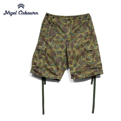 【新品】Nigel Cabourn 50sバトルドレスショーツ-カモ 32迷彩柄 Nigel Cabourn ナイジェルケーボン ARMY ダックハンターカモフラージュ