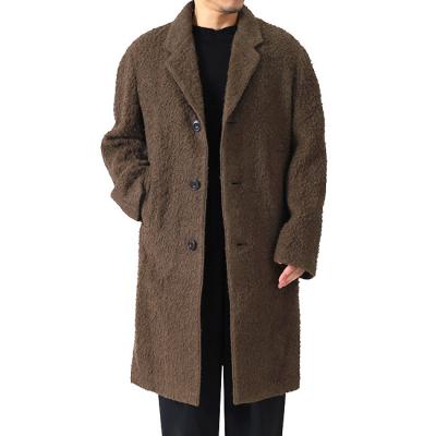 LEMAIRE ウール×コットン スタンドカラー リバーシブルコート　襟レザー LEMAIRE ウール×コットン スタンドカラー リバーシブルコート 襟レザー