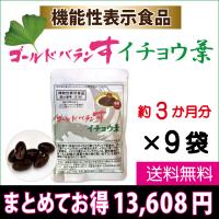ゴールドバランす イチョウ葉　9袋　エキス　サプリ 　テルペンラクトン　フラボノイド　機能性表示食品　送料無料 | ゴールド黒酢本舗
