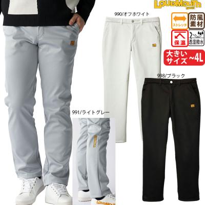 LOUDMOUTH グレー ロゴ入り パンツ LOUDMOUTH ゴルフ メンズパンツ（色：グレー系）｜メンズウエア