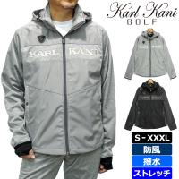 カールカナイゴルフ メンズ 防風 撥水 ストレッチ フルジップ 長袖 ジャケット 213KG1606 切替 Karl Kani GOLF 防寒 1WF2 ゴルフウェア トップス KK DEC3 | サードウェイブ ゴルフ&スポーツ