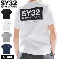 SY32 メンズ コットン100％ 半袖 Tシャツ 13032J BOX LOGO BACK PRINT TEE メール便発送 3SS2 エスワイサーティ ゴルフウェア メンズウェア 半袖シャツ | サードウェイブ ゴルフ&スポーツ