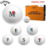 【オリジナルプリントゴルフボール(納期2-4日)】キャロウェイ WARBIRD DISTANCE+ 1ダース(12球) アルファベットB[オウンネーム(マーク)] | ゴルフショップセブンGOLF7
