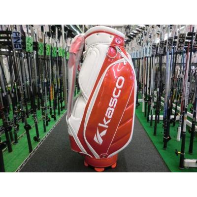 kasco 中古 キャスコ キャディバッグ KS-0103 WHT/RED//0[5712 kasco 中古 キャスコ キャディバッグ KS-0103 WHT/RED//0[5712