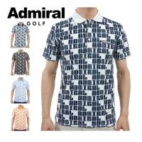 アドミラルゴルフ メンズ ウェア ロゴモノグラム 半袖 ポロシャツ ADMA406 2024年春夏モデル M-XL | ゴルフレンジャー