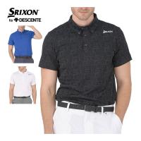 スリクソン by デサント メンズ ゴルフウェア ロゴパターンジャガード 半袖 ポロシャツ RGMXJA04 2024年春夏モデル M-3L | ゴルフレンジャー