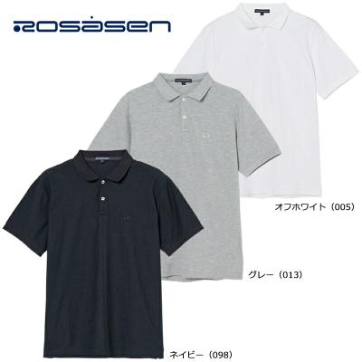 ROSASEN - ROSASEN(ロサーセン) メンズ ゴルフウェア ポロシャツ グレー ROSASEN（ROSASEN）（メンズ）ゴルフウェア 吸水速乾 メッシュ