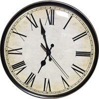 壁掛け時計 YRO レトロ 球面ガラス 連続秒針 アンティーク 北欧 クラシック おしゃれ インテリア（ローマ数字） | グッドディール