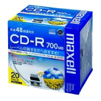 maxell データ用 CD-R 700MB 48倍速対応 インクジェットプリンタ対応ホワイト(ワイド印刷) 20枚 5mmケース入 CDR700S.WP.S1P20S | グッドディール