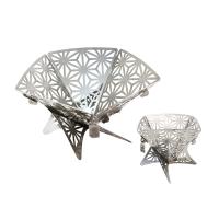 S'more(スモア) 和柄組立焚き火台(Mサイズ)焚き火台 コンパクト 組み立て キャンプ バーベキュー シルバー | Good-Item 4号店