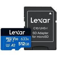 Lexar 100MB/s 633x MicroSDXC 512GB with adapter UHS-1 U3 V30 A2512GB 並行輸入 | Good Quality