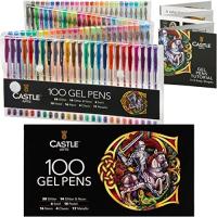 Castle Art Supplies ジェルペン100本セット ケース付き 大人または初心者の方に 塗り絵 スクラップブック ライティ 並行輸入 | Good Quality