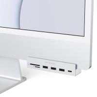 Satechi iMac 24インチ用 USB-C クランプハブ (シルバー) (2021/2023 iMac対応) USB-C データポート, 3x | グッドスマイリーYahoo!店