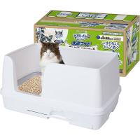 猫 トイレ 大きい システムトイレ本体 デオトイレ 快適ワイド本体セット 成猫用 ネコトイレ オシャレ ナチュラルアイボリー ユニチャーム | グッドドッグ ヤフー店