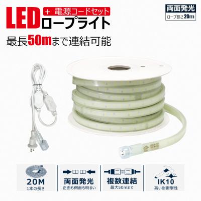 GOODGOODS（グッド・グッズ） 20m LEDロープライト 両面発光 240W